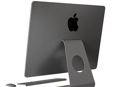Sleek Modern Apple iMac Desktop Computer With Display Keyboard And Mouse 3d model