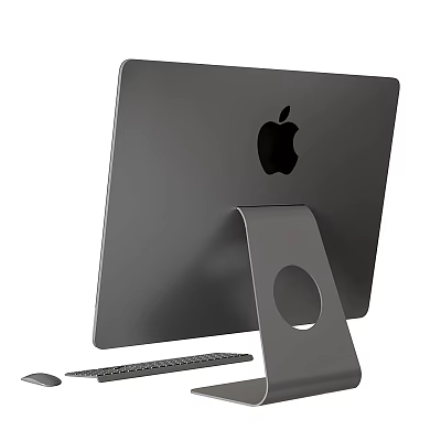 Sleek Modern Apple iMac Desktop Computer With Display Keyboard And Mouse 3d model