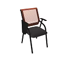 Modern Leisure Chair Featuring Wooden Frame Mesh Back Black Armrests And Black Seat