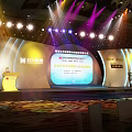 International Aluminum Conference Stage Setup With Lighting Screen And Lectern By Liaoning Zhongwang