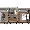 Detached Villa Featuring Wooden Exterior Black Roof Stilted Design Large Windows And Cozy Living Room
