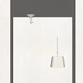 Modern Interior Pendant Light With Adjustable Metal Arm And White Lampshade
