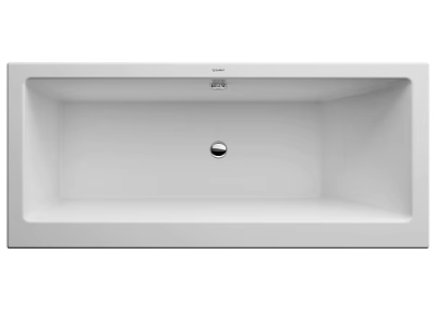 Modern White Rectangular Bathtub With Smooth Surface For Bathroom Interior 3d model