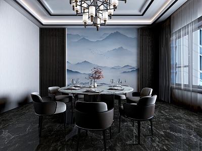 New Chinese-style private rooms model