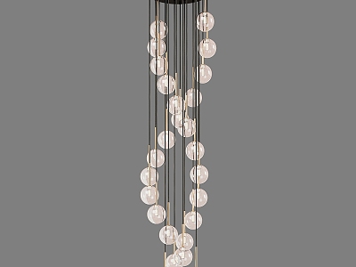 Modern Simple Light Luxury Spherical Chandelier 3d model