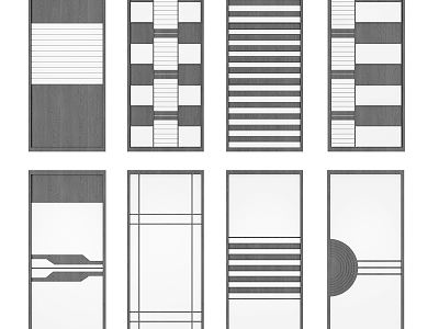 Modern Wardrobe Door Wardrobe sliding door combination model