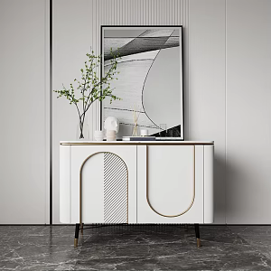 Modern Entrance Cabinet 3d model