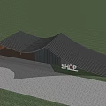 Modern Station Park Station Ecological Station Public Toilet Landscape Architecture Interesting Ramp Park Commissary 3d model