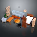 Modern Entryway Cabinet And Sideboard Interior Design With Wooden Furniture And Decorative Plants