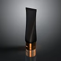 Modern Black Skincare Tube With Gold Base For Daily Beauty Use