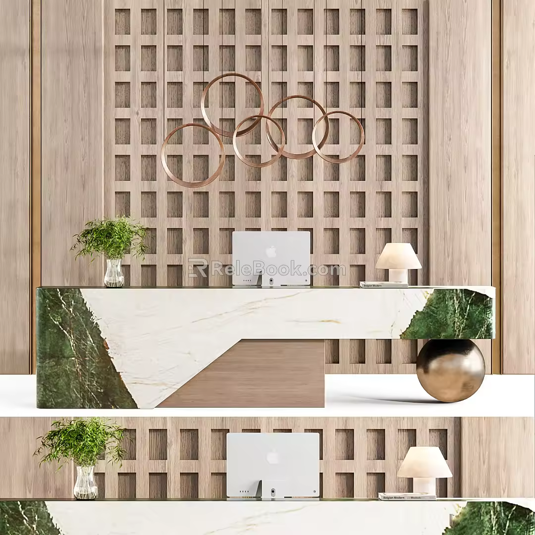 Modern Reception Desk Company Beauty Salon Front Desk Reception Desk Creative Arts Front Desk Reception Desk Reception Desk 3d model