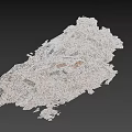 Pile of Broken Bricks with Various Textures and Colors on Dark Surface