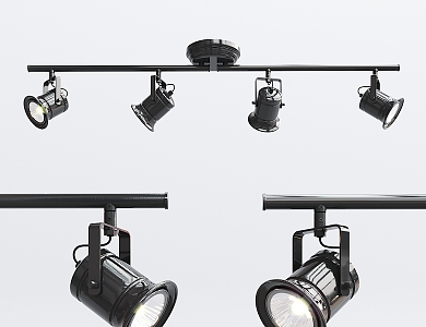 Modern Spotlight Black Spotlight 3d model