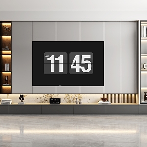 TV background wall 3d model