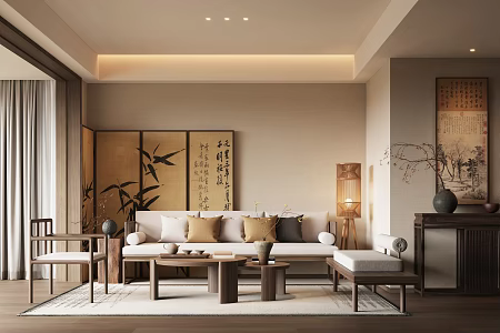 Song style living room 3d model