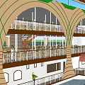 Konark Restaurant Modern Architecture With Green Roof Balconies And Glass Windows