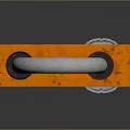 Orange Black Combination Lock With Metal Shackle Three Number Dials Showing 8 0 2
