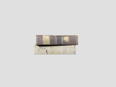 Vintage Stacked Old Books With Leather Hardcover And Worn Edges For Decorative 3d model
