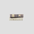 Vintage Stacked Old Books With Leather Hardcover And Worn Edges For Decorative