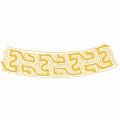 Yellow Decorative Band Featuring Intricate Geometric Patterns And Traditional Art Motifs