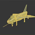 Airplane Model With White Body Red Nose Green Markings Landing Gear Down Dark Surface