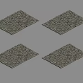 Stone Ground Paving Tiles With Natural Gray Irregular Surface Design And Texture