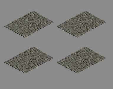 Modern Pavement Stone Road Stone Road Stone Road 3d model