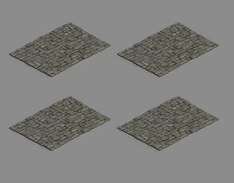 Modern Pavement Stone Road Stone Road Stone Road 3d model