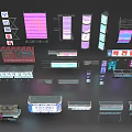 Modern Commercial Equipment Featuring Various Billboards Light Boxes Signages Displays For Outdoor Indoor Business