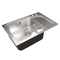 Stainless Steel Single Bowl Kitchen Sink With Built In Drainer For Home