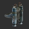 Skycoin Apparatus With Two Cylindrical Containers Metal Rings And Base Stand