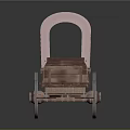 Vintage Carriage With Pink Canvas Cover Wooden Wheels And Classic Design