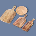 Wooden Kitchen Cutting Boards with Various Sizes and Natural Wood Texture for Home Cooking Prep