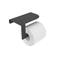 Black Wall Mounted Toilet Paper Holder Bathroom Accessory With Tissue Roll