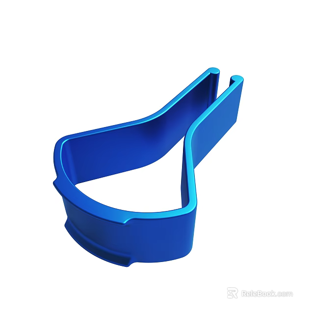 Blue Plastic Clip Tool for Secure Fastening and Support Applications 3d model 