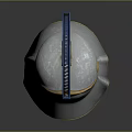 Ancient Warrior Helmet With Silver Body Gold Accents Blue Plume And Red Lining
