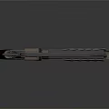 Futuristic Sci Fi Pistol With Metallic Body Wooden Grip And Intricate Design Details