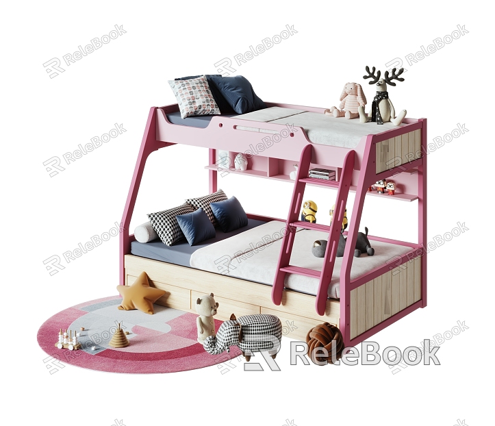 Modern Bed-and-out Children Bed-and-out model