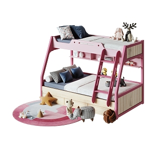 Modern Bed-and-out Children Bed-and-out 3d model