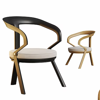 Modern Middle Ancient Dining Chair 3d model