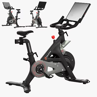 Peloton Stationary Bike Home Gym Exercise Equipment With Digital Display And Ergonomic Design 3d model