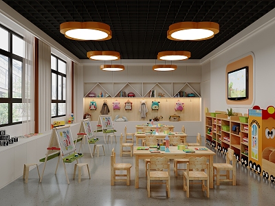 Kindergarten classroom studio 3d model