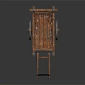 Vintage Wooden Cart Design With Spoked Wheels Wooden Bed And Handles