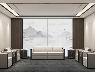 New Chinese Reception Room Reception Room 3d model