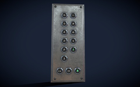 Modern Elevator Button 3d model