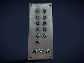 Modern Elevator Button 3d model