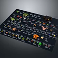 Colorful Animal Icons of Multiple Types Arranged in Organized Classification Chart
