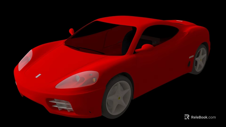 Electric Toy Red Sports Car with Sleek Design and Realistic Model Features 3d model 