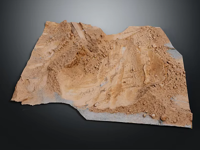 Natural Brown Soil Sample With Detailed Texture Earthy Structure And Surface Patterns 3d model
