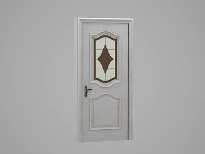 American solid wood gate 3d model